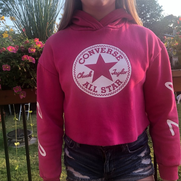COPY - Hot Pink Converse Allstar pullover hoodie - Picture 2 of 3